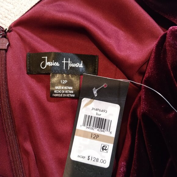 NWT! Jessica Howard Dress ONLY $49! RETAIL $169! Velvet Rosette Embelishment 12P - Picture 3 of 8